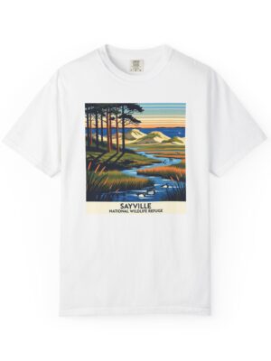 Sayville National Wildlife Refuge WPA Style Unisex T-shirt