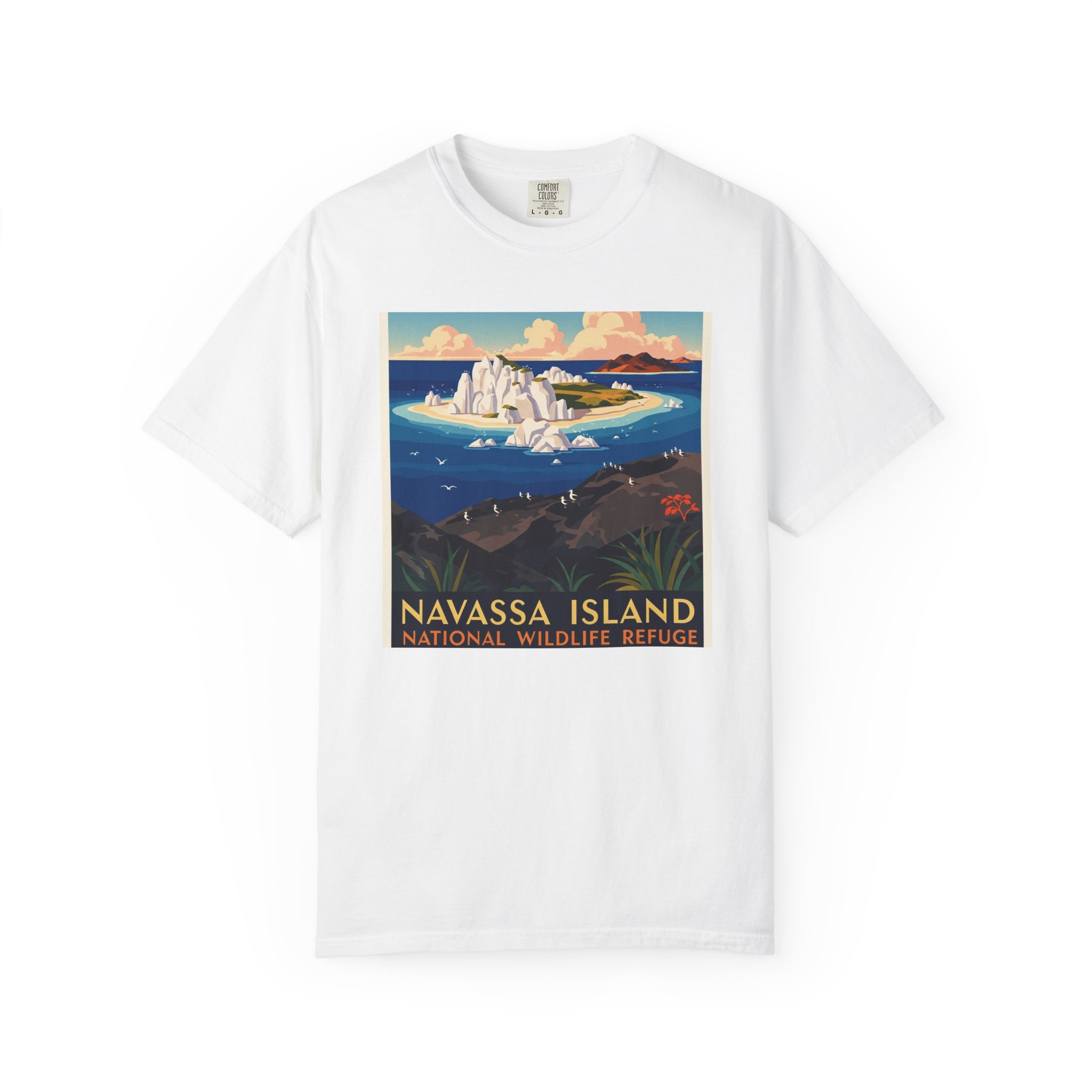 Navassa Island National Wildlife Refuge WPA Style Unisex T-shirt