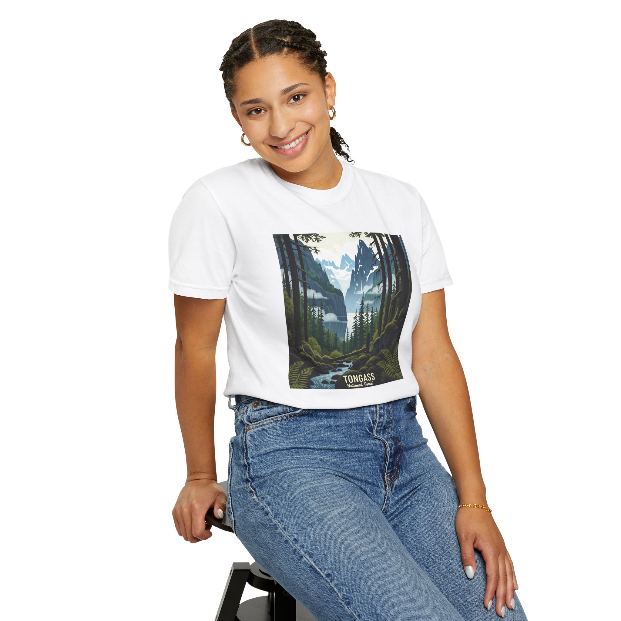 Tongass National Forest WPA Style Unisex T-shirt - Image 5