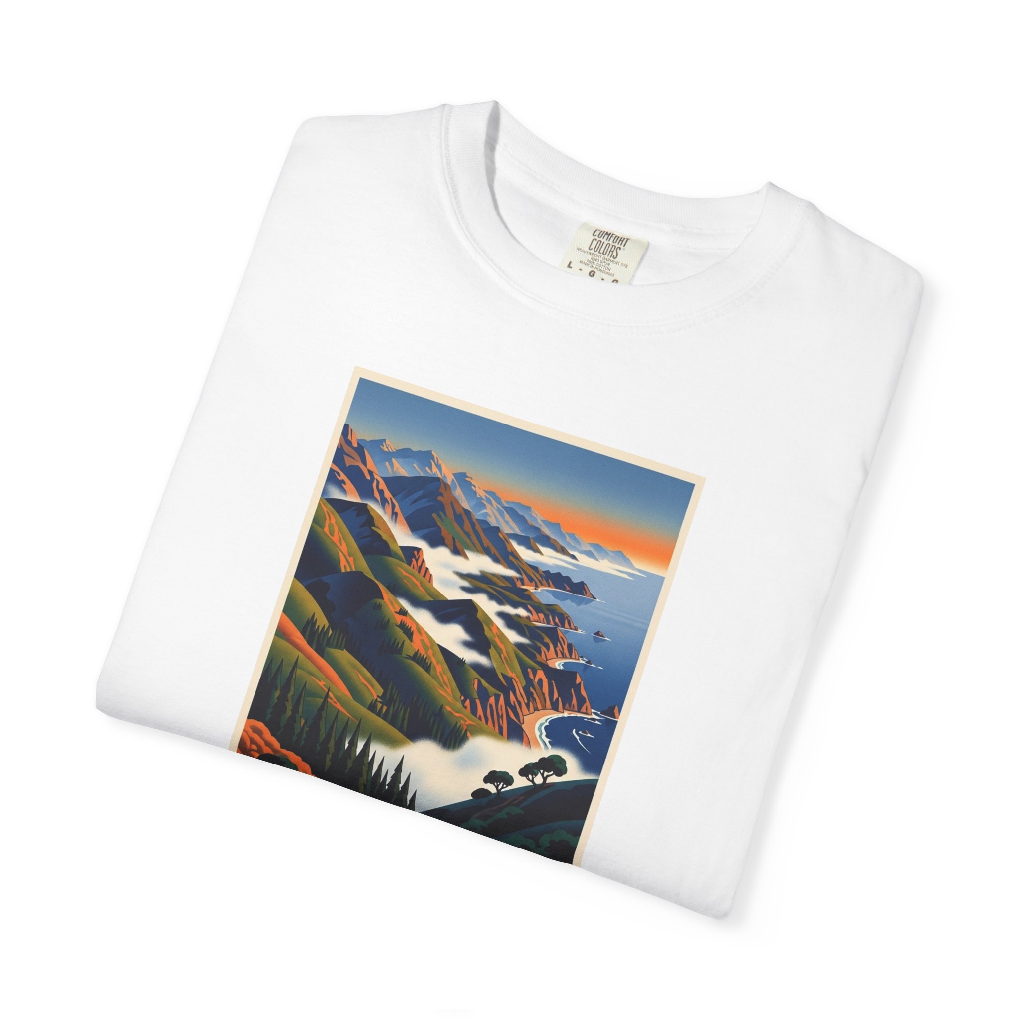 Santa Lucia Wilderness WPA Style Unisex T-shirt - Image 3