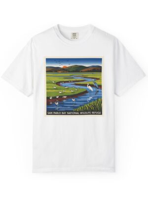 San Pablo Bay National Wildlife Refuge WPA Style Unisex T-shirt
