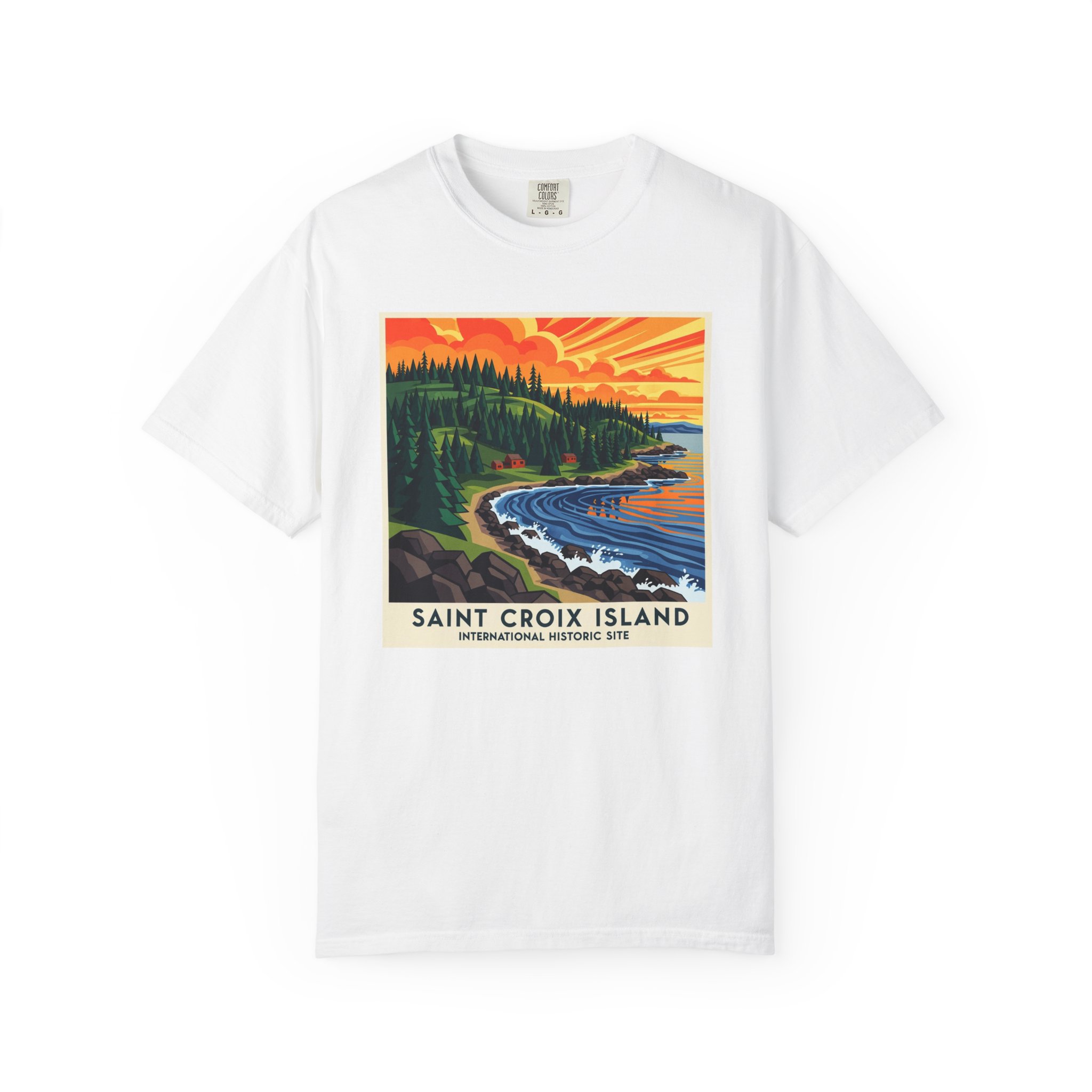 Saint Croix Island International Historic Site WPA Style Unisex T-shirt