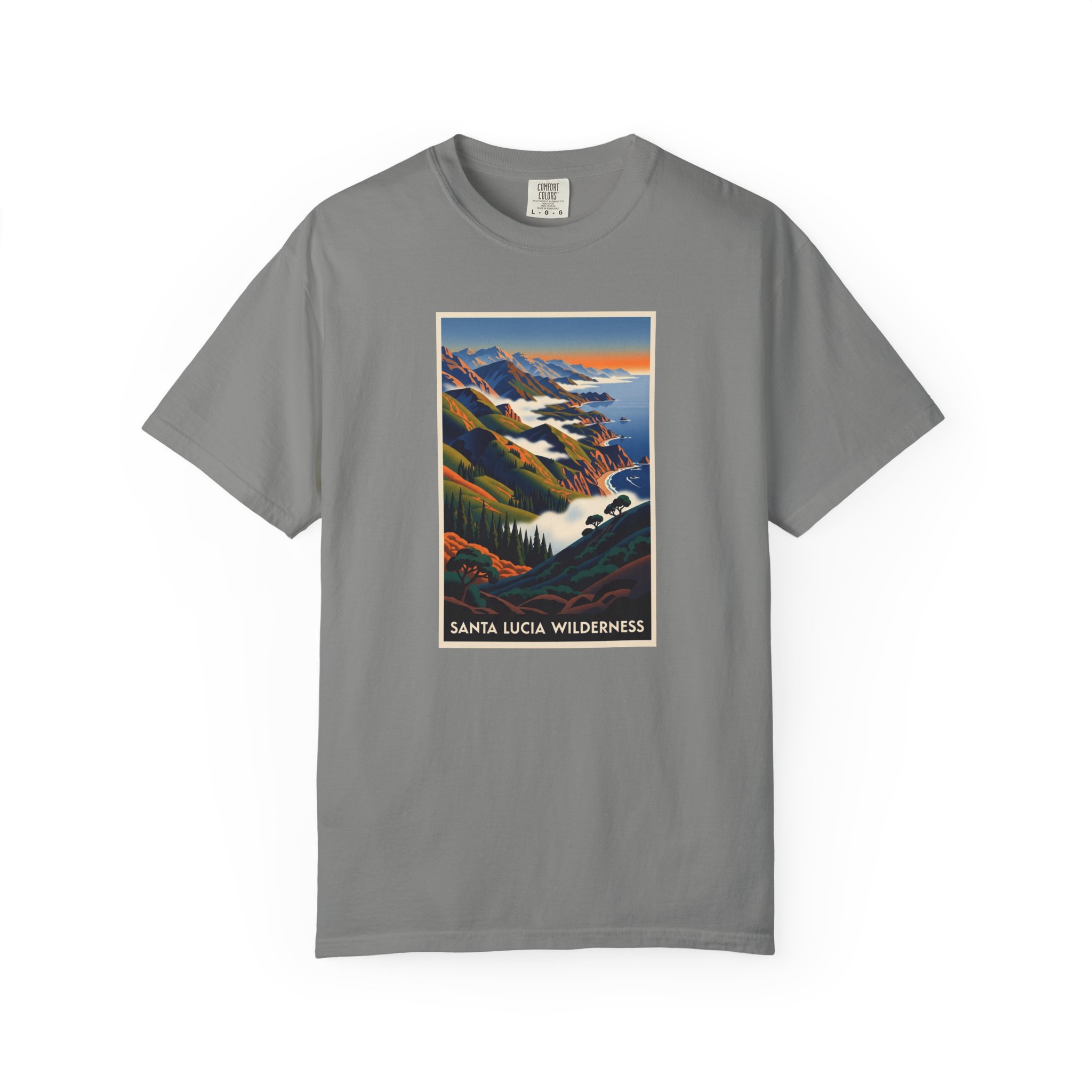 Santa Lucia Wilderness WPA Style Unisex T-shirt - Image 7