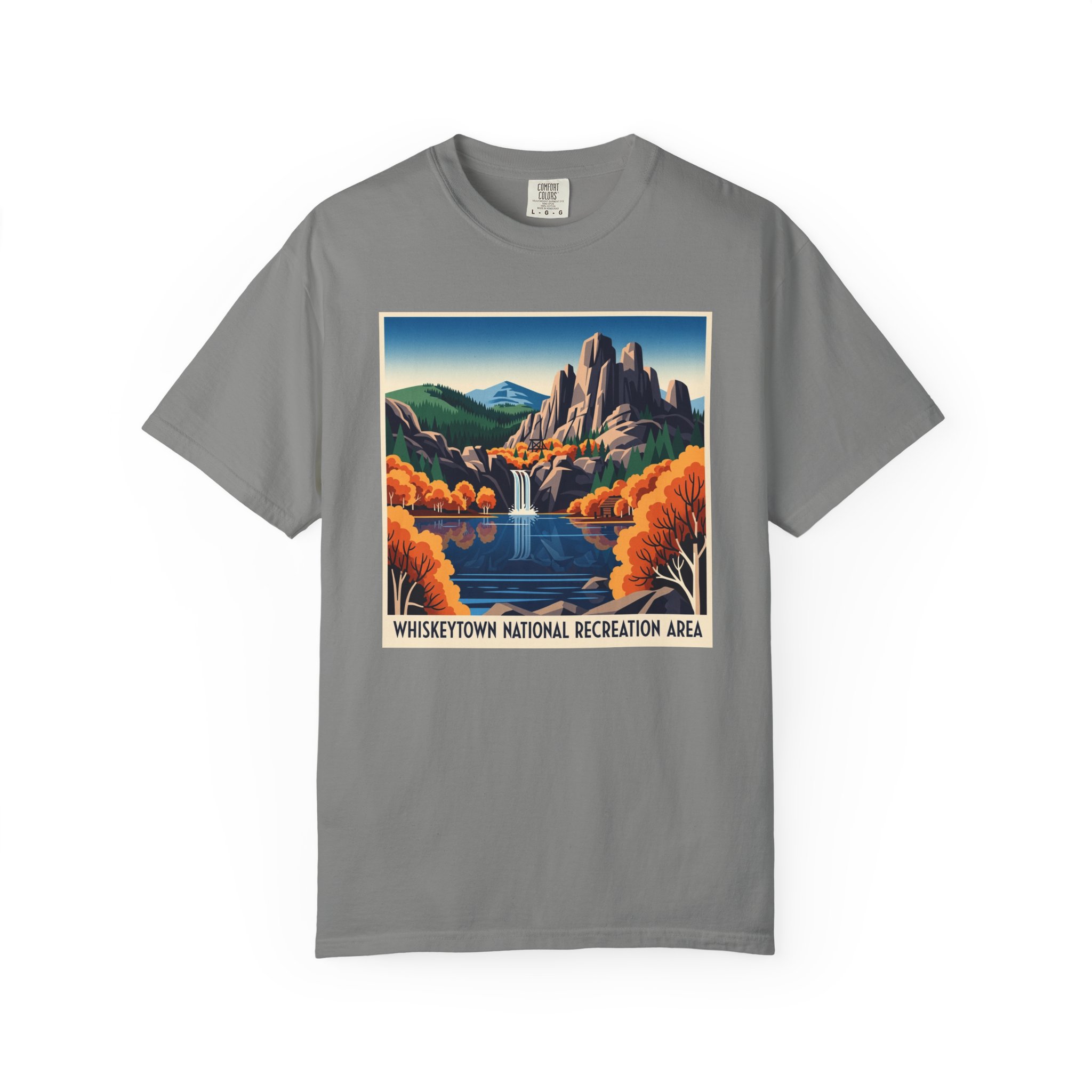 Whiskeytown National Recreation Area WPA Style Unisex T-shirt - Image 7