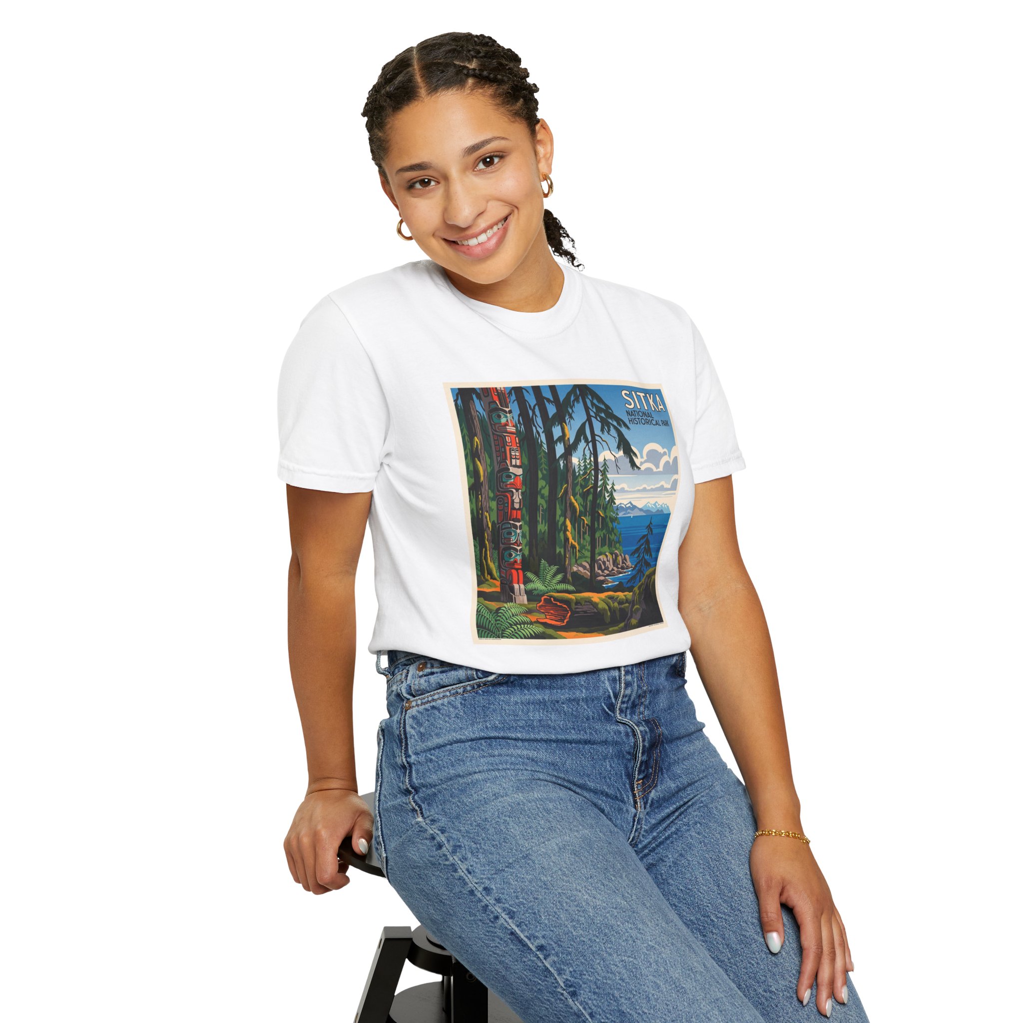 Sitka National Historical Park WPA Style Unisex T-shirt - Image 5