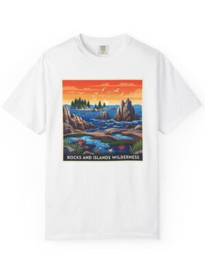 Rocks and Islands Wilderness WPA Style Unisex T-shirt