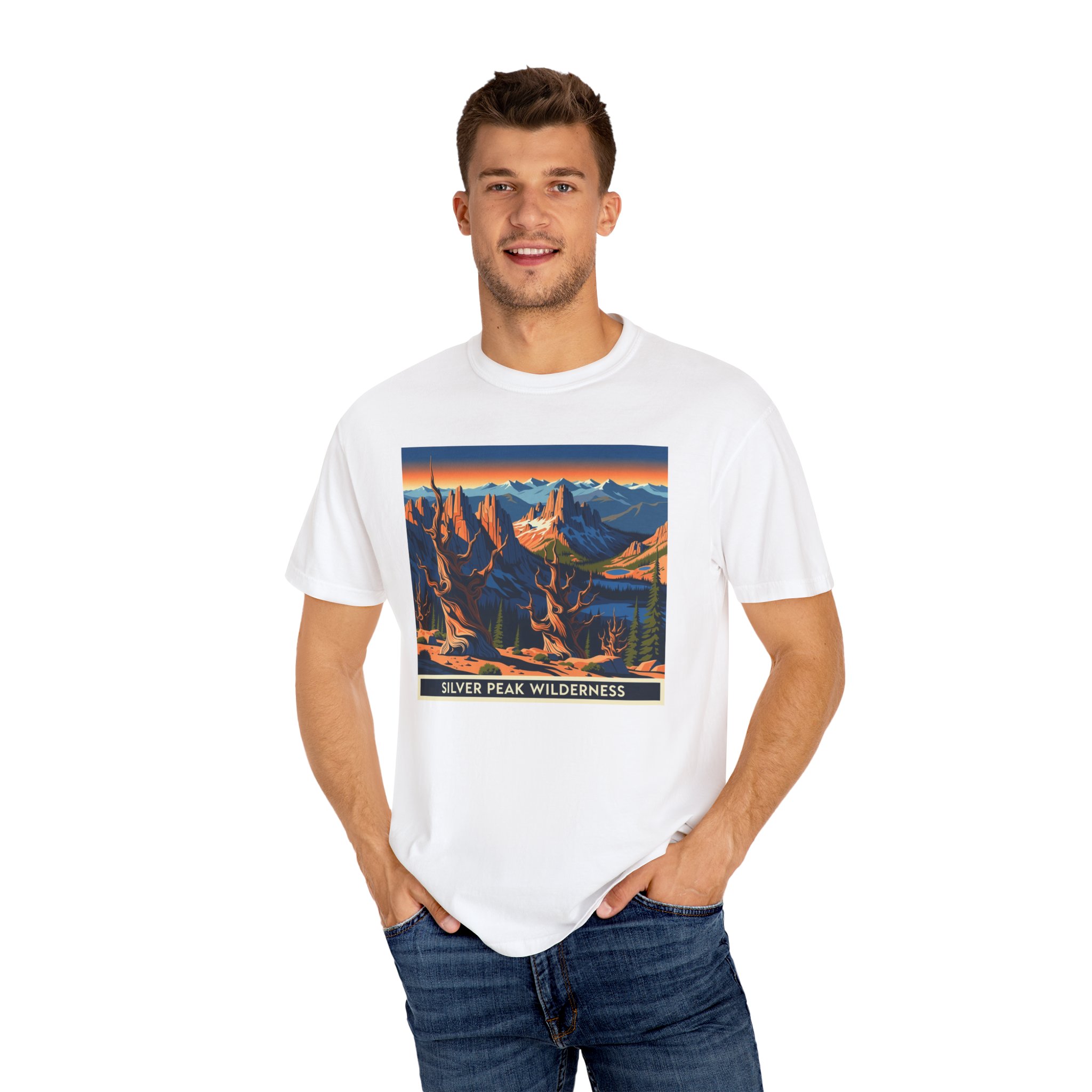 Silver Peak Wilderness WPA Style Unisex T-shirt - Image 4