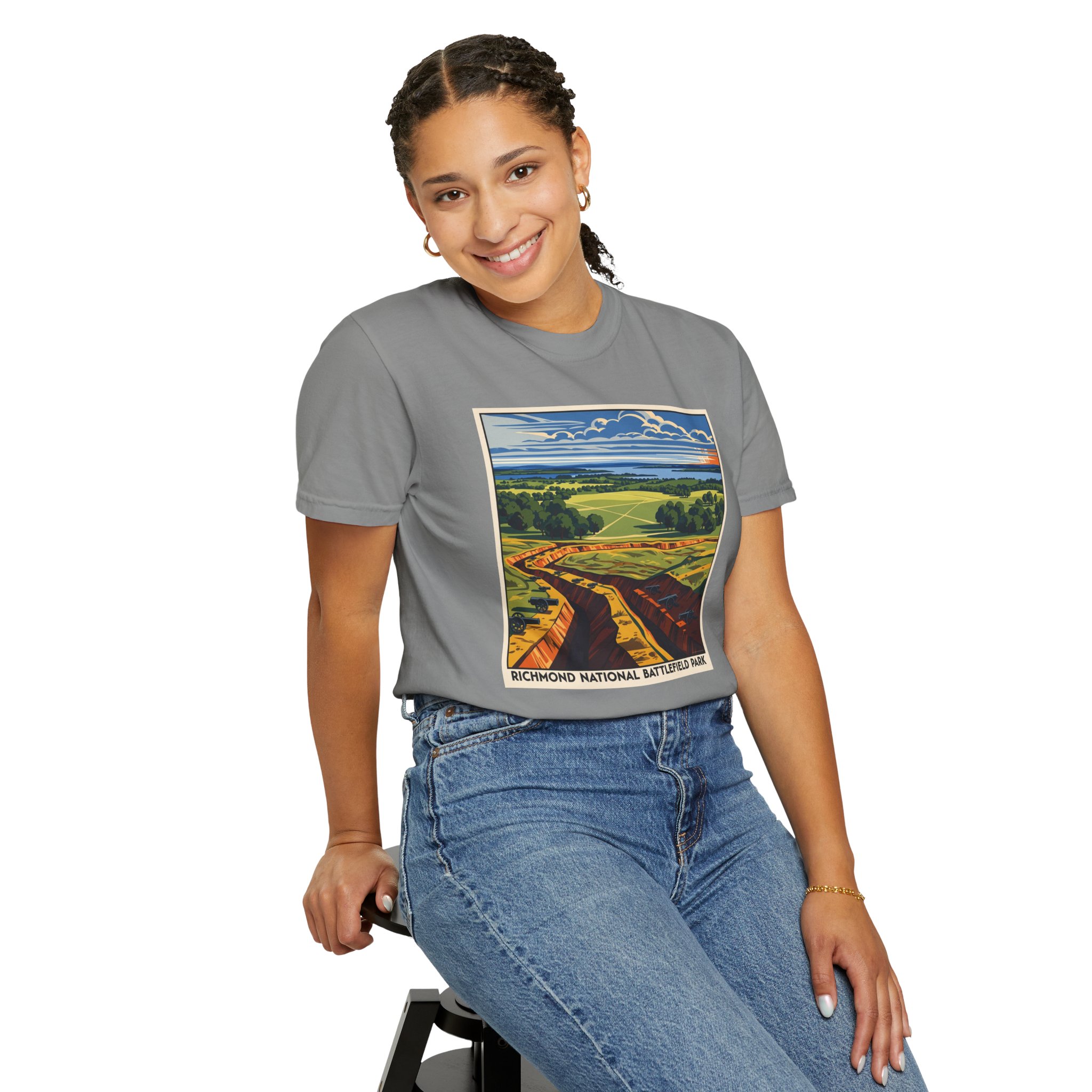 Richmond National Battlefield Park WPA Style Unisex T-shirt - Image 11